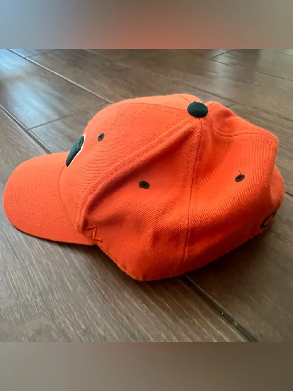 University of Miami Hurricanes Zephyr Fitted Orange Baseball Cap